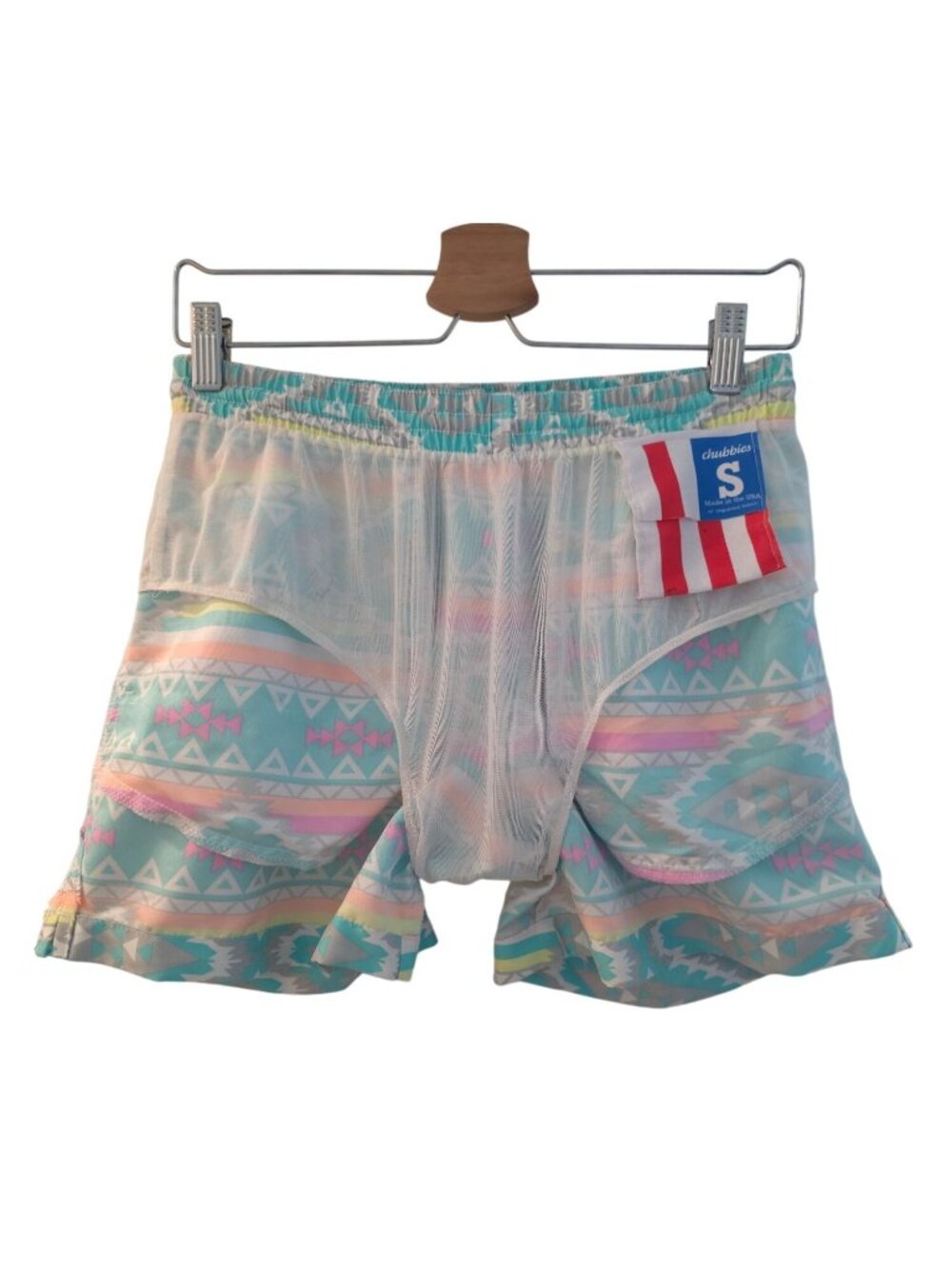 Chubbies THE EN FUEGO Southwestern Geometric Print 4" Swim Trunks Men's SM - USA - Picture 9 of 11